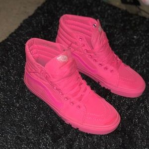 all pink high top vans GOOD CONDITION